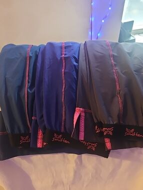 smitten Leggings Bundle - Blue, Navy, Gray with Pink Accents